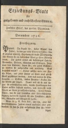 Zwölftes Stück, des zweiten Bändchens