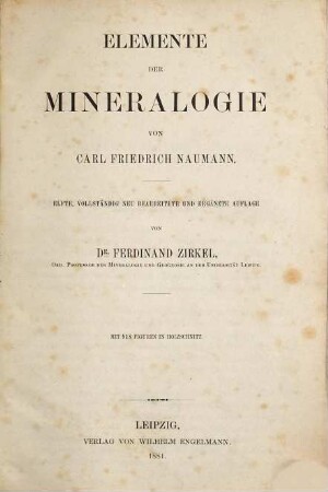 Elemente der Mineralogie