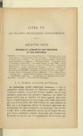 Livre VII Les grandes découvertes géographiques
