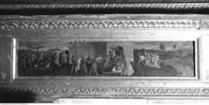 Kreuzabnahmealtar, Predella: Legenden um das Kreuz Christi