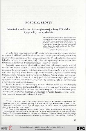Rozdział VI: niemieckie malarstwo ścienne pierwszej połowy XIX wieku i jego polityczna wykładnia