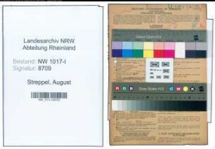 Entnazifizierung August Streppel , geb. 09.04.1885 (Milchhaendler)