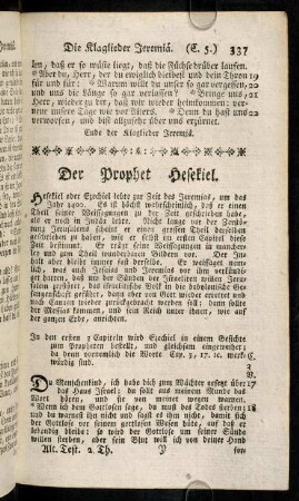 337-350, Der Prophet Hesekiel.
