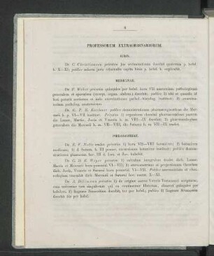 Professorum Extraordinariorum.