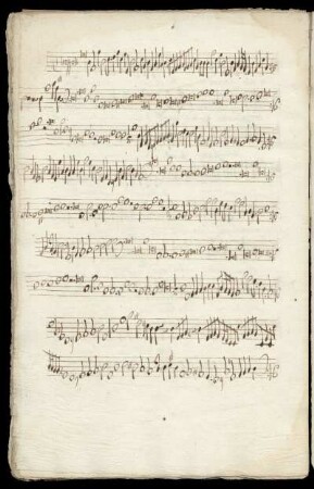 Nachtrag (16v): Basso-continuo-Stimme zu einem unbekannten Werk