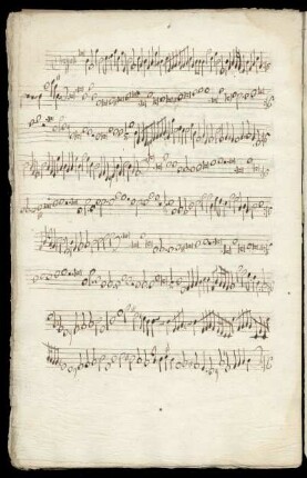Nachtrag (16v): Basso-continuo-Stimme zu einem unbekannten Werk