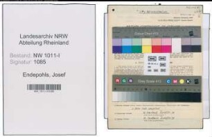 Entnazifizierung Josef Endepohls , geb. 09.03.1913 (Arbeiter)