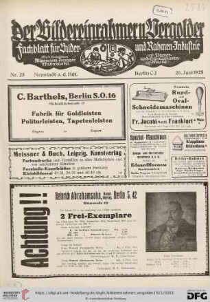 Nr. 25 (20. Juni 1925)