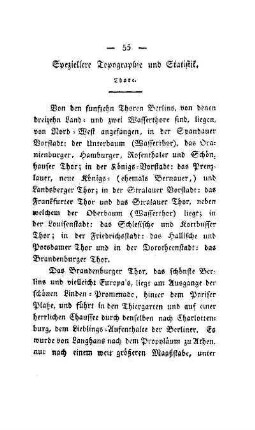 Speziellere Topographie und Statistik