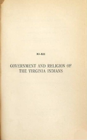 Government and religion of the Virginia Indians
