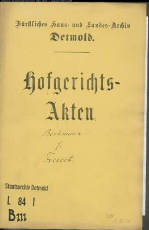 Beckmann, Tönnies gegen Nolte Frevert zu Henstorf - Schuldforderung