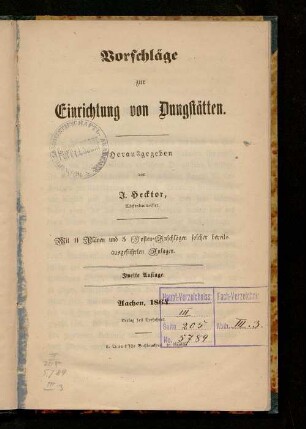 Vorschläge zur Einrichtung von Dungstätten : mit 11 Plänen und 5 Kosten-Anschlägen solcher bereits ausgeführten Anlagen