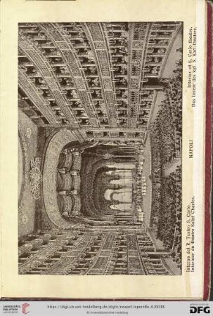 Napoli – Interno del R. Teatro S. Carlo. – Intérieur du théatre Saint Charles. – Interior of S. Carlo theatre, Das innere des kgl. S. Karl-theaters.