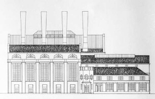 Kesselhaus eines Kraftwerkes, Schema : Technikgeschichte | Maschinenbau | Kraftmaschinen | Dampfkesselalagen, Feuerungen
