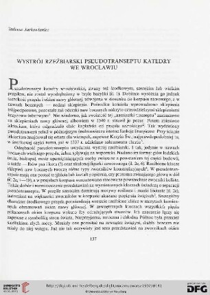 36: Wystrój rzeźbiarski pseudotranseptu katedry we Wrocławiu