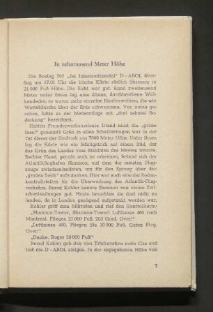 In zehntausend Meter Höhe