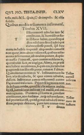 Quibus modis testamenta infirmentur. Titulus XVII.