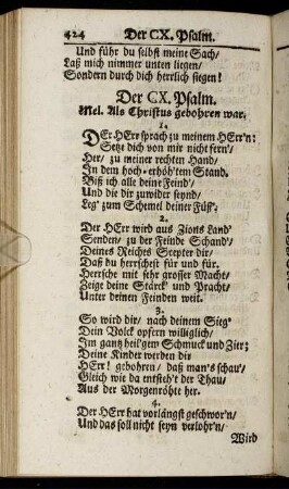 Der CX. Psalm. - Der CXVIII. Psalm.
