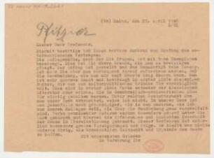 Brief an Hans Pfitzner : 23.04.1946