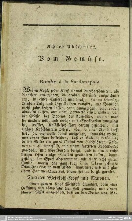 Achter Abschnitt. Vom Gemüse