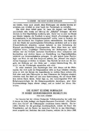 Die Kunst Eugene Burnauds in ihrer erzieherischen Bedeutung