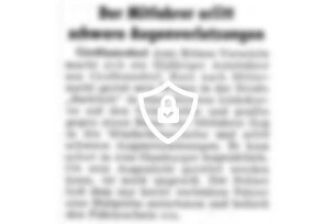 Der Mitfahrer erlitt schwere Augenverletzungen