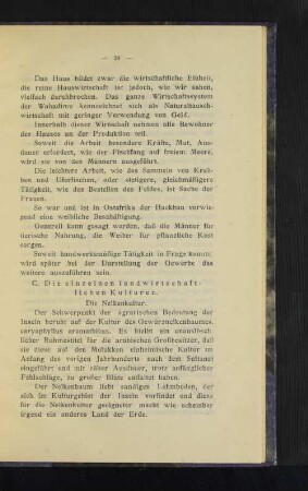 C. Die einzelnen landwirtschaftlichen Kulturen.
