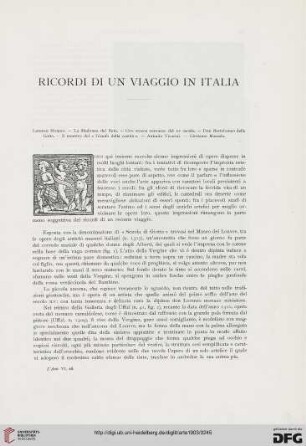 6: Ricordi di un viaggio in Italia