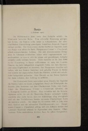 Banjo (1. Februar 1902)