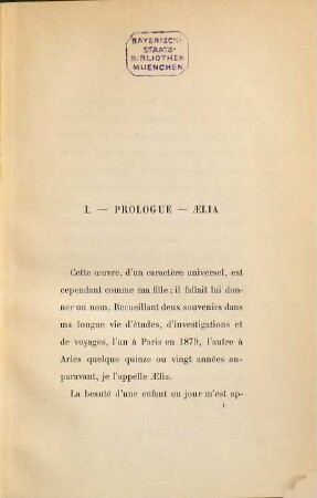 Aelia : une étude d'esthétique