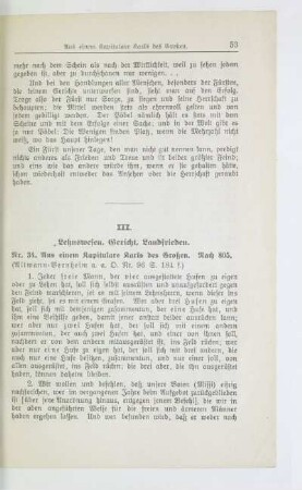 III. Lehnswesen, Gericht, Landfrieden