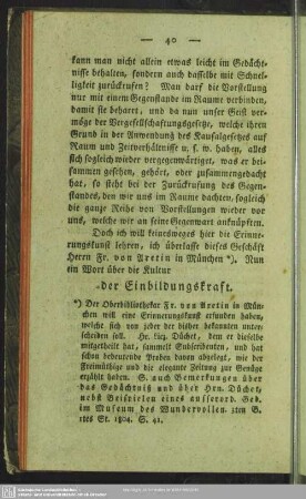 [die] Einbildungskraft