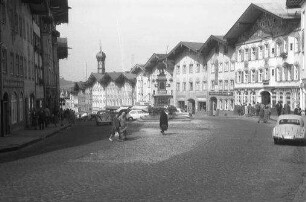 Bad Tölz: Hauptstraße [Marktstraße], Häuserreihe von oben