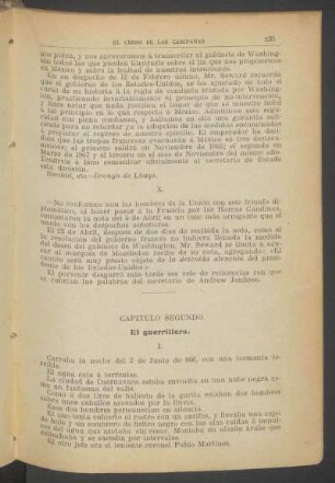 Capítulo segundo. - El guerrillero.