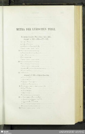 Metra Der Lyrischen Teile