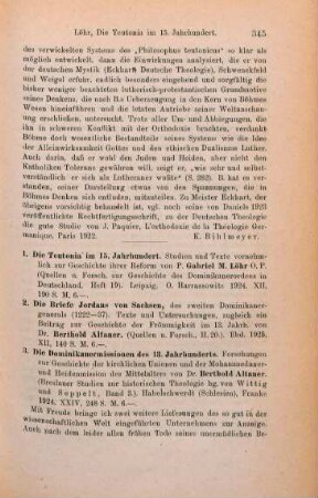 345-348 [Rezension] Löhr, Gabriel Maria, Die Teutonia im 15. Jahrhundert