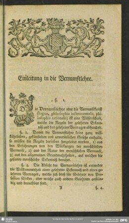 Einleitung in die Vernunftlehre