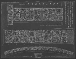 [206]: Archäologische Pläne und Skizzen : Xcalumkin [Xkalumkin]: Palacio de las inscripciones : Xcavil de Yáxché: El Palacio-Templo : Xkálupococh: Lugares de ruinas : Xkichmól [Xcichmool / Xkichmook /Kichmol] : El Palacio-Templo : Xkómbec [Xcómbec / Xumbec]: Fragmentos de estelas : Xlabpak de Santa Rosa [Santa Rosa Xtampak] : El Palacio-Templo y incisiones
