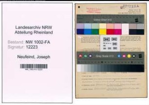 Entnazifizierung Joseph Neufeind, geb. 13.12.1900 (Laborant)