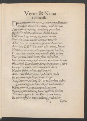 Vetus & Nova Pentecoste.