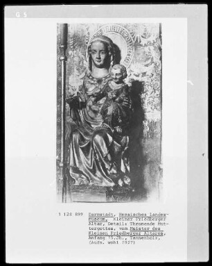 Kleiner Friedberger Altar: Thronende Muttergottes
