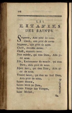 Les Litanies Des Saints.