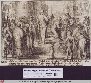 Die Hinrichtung des Grafen von Essex 1601 in London.