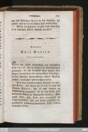 Von der Güte Gottes.