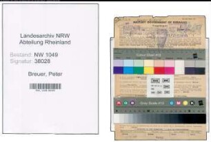 Entnazifizierung Peter Breuer , geb. 09.09.1903 (Haendler)