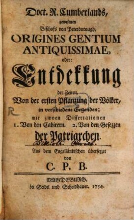 Origines Gentium antiquissimae