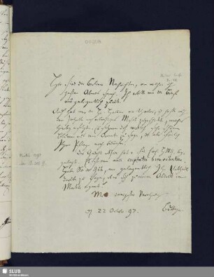 Nr. 8. Böttiger an Herder. 22.10.1797