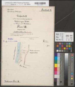 Waltringen (Ense), Zusammenlegung Waltringen, Urkarte II Bbl. 2 Waltringen Flur 13