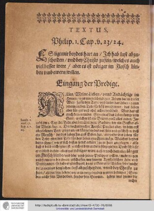 TEXTUS. Philip.1.Cap.v.23/24.