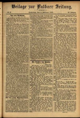 Zweite Ausgabe vom Samstag, den 02. Februar 1895.